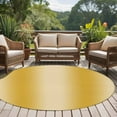 thumbnail image 5 of Yellow Ombre 8ft Round Rug, Farmhouse Yellow Gradient Modern Art Non-Skid Rubber Backing Large Area Rugs - Living Room Bedroom Home Office, Indoor Floor Mat Carpets Washable Rug, 5 of 9