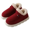 thumbnail image 3 of Fuzzy Slippers Women Thick Warm On Indoor Fluffy Winter House Shoes Bedroom Slippers Sole Comfortable Soft House Slippers House Slippers Women Red 40, 3 of 9