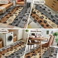 thumbnail image 5 of Area Rug for Living Room, Haze Blue Brown Non-Slip Indoor Large Carpet for Bedroom/Dining Room, Rustic Farmhouse Dog Paw Vintage Washable Low-Profile Rectangle Floor Mat Runner Rugs - 2.7 x 5 Ft, 5 of 7