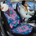 thumbnail image 2 of Uorisanigo Car Seat Covers Front Seats 2 Packs, Fluffy Ethnic Floral Automotive Bucket Seat Covers for Cars SUV Pick-up Truck Sedan Seats Cover Cushion, Auto Accessories Decor, 2 of 7