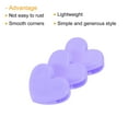 thumbnail image 4 of Uxcell Paper and Bag Clips,10Pack Heart Shape Clamps Snacks Bag Clips,Purple, 4 of 5