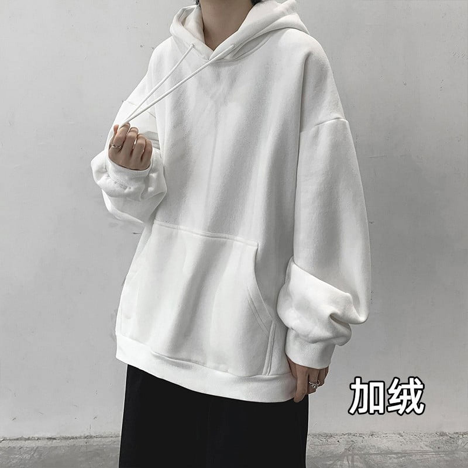 pois♡shaggy hoodieCOAT♡white ManxiVoo-Zip-Hoodie-Women-