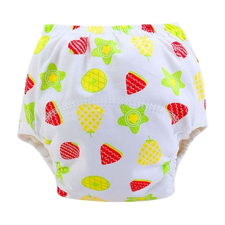 Baby Underwear Newborn Boys Girls Leak Proof Cotton Diapers Panty Cute Potty Training Sleeping Bed Infant Clothes Yellow 6 Months