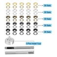 thumbnail image 2 of Unique Bargains 5 Colors 5mm Inside Dia. 150 Sets 3/16' Copper Grommet Kit with 3 Pcs Install Tool, 2 of 6