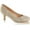 Nude Glitter Mesh Fabric, variant on Women's Doris 06 Pump