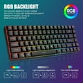 thumbnail image 3 of Biwat K84 Wireless Keyboard and Mouse Combo, RGB Backlit Rechargeable Battery, 75% Layout 84 Keys TKL Ultra Compact Gaming Keyboard & Lightweight 3200 DPI Honeycomb Optical Mouse (Black), 3 of 4