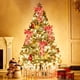 thumbnail image 4 of RKSTN christmas bows Christmas Decorations Warm Lights Christmas Bows Hanging Christmas Tree Pendants Luminous Gold Bow, 4 of 7