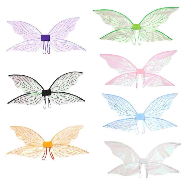Alas de mariposa para niñas, alas de hadas para niños, alas de Ángel transparentes brillantes, disfraz de Cosplay