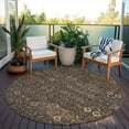 thumbnail image 6 of Addison Rugs Chantille Indoor/Outdoor Transitional Bohemian Chocolate Washable Round Rug, 8' x 8', 6 of 6