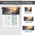 thumbnail image 6 of Deer Curtain Valance for Kitchen Wild Animal Autumn Hunting Jungle Rustic Cabin Window Valance for Living Room Bedroom, Kitchen Valance Rod Pocket Window Decor Curtain 54 by 18 in, 1 Panel, 6 of 6