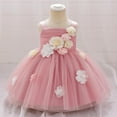 thumbnail image 1 of LOVZFMLL Robe d'Été à Manches Courtes Col Rond Couleur Unie pour Filles, 1 of 9