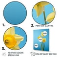 thumbnail image 3 of Designart "Daylight'S Yellow And Green Daffodils" Daffodils Floater Framed Canvas Art Print, 3 of 5