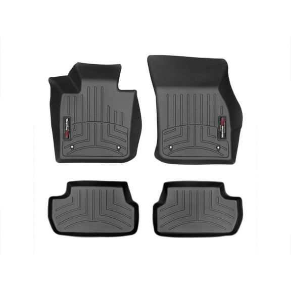WeatherTech Custom Fit FloorLiners compatible with 2014-2024 MINI Hardtop - 1st & 2nd Row, Black