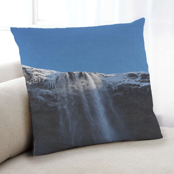 Ahgly Company Earth Waterfall Indoor Throw Pillow, 18 inch by 18 inch