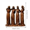 thumbnail image 3 of Sisters by My Side, Celebrates Friendships Four Sisters Wooden Sculpture Easter, Thanksgiving Day, Birthday Gifts,Decorative Gifts for Sisters, Best Friends & Cherished Loved Ones, 3 of 8