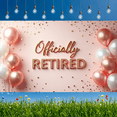 thumbnail image 7 of Decorative Design Officially Retired Banner Glitter Lettering Balloon Decoration Gold Stars Hanging Decor for Retirement Party Event Celebration Indoor Decoration, 7 of 7