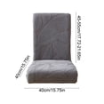 thumbnail image 3 of Funda de silla de poliéster lavable para sillas de comedor, oficina y restaurante, elástica, resistente a las manchas, en gris, beige, verde, café, 1 pieza, 3 of 7