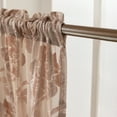 thumbnail image 4 of VOGOL Mocha Brown Sheer Curtains, Vintage Floral Jacquard Voile Sheer 52x63 Inches for Bedroom, 4 of 7