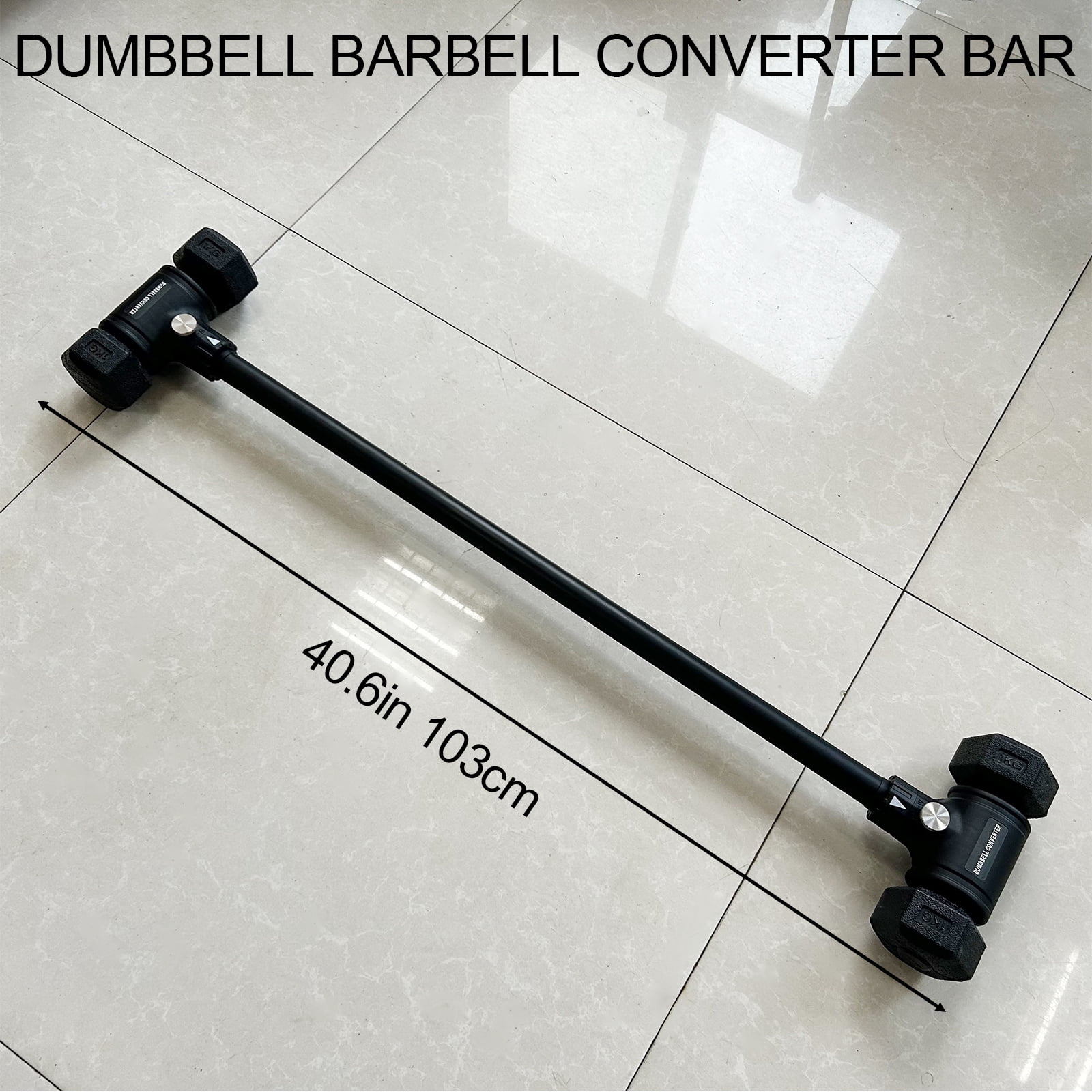 KORIKAHM Upgrade Dumbbell Barbell Converter Bar, Adjustable Weight Capacitry Bar Convert to Dumbbell Set for Home Gym Strength Training