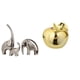thumbnail image 1 of Colección de figuras de cerámica de familia de elefantes y esculturas de frutas. Delicada estatua de animal decorativa para el hogar, estanterías, esc, 1 of 8