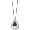 thumbnail image 4 of Stainless Steel Polished & Textured Black Onyx 18In With 2In Ext Necklace Made In China -Jewelry By Sweet Pea, 4 of 9