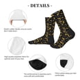 thumbnail image 4 of Pofeuu Hohey Bee Golden Embroidery Print Crew Socks, Adult Running Hiking Socks for Youth and Adult, 4 of 7