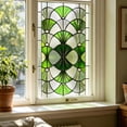 thumbnail image 4 of Vintage Geometric Glass Window Privacy Film, Glass Window Film for Bathroom & Front Door, Static Cling Decorative Window Stickers Day and Night Privacy Sun Heat Blocking,17.7"x39.4", 4 of 7