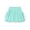 Mint Green, variant on Girls Bubble Skort with Built-in Shorts - Sweet Bow Accented Pink Versatile Skirt for Summer Size 14