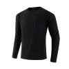 Taqqpue Men's Running Athletic Sweatshirt Long Sleeve Solid Color Workout Gym Shirts Fishing Hiking Rash Guard Standing Collar Exercise Keep Warm Pullover Top