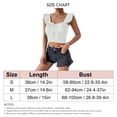 thumbnail image 6 of Women Top Bow Knot Front Neck Sleeveless Top Ruffle Rib Knit Slim Blouse Pure Color Blouse White L, 6 of 6