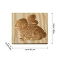 thumbnail image 3 of Christmas Decorations Wooden Cookie 3D Baking Embossing Craft Decorating Baking Tool Suitable for Easter Valentine's Day Christmas Kitchen Diy (Rabbit 10 * 10 * 2Cm), 3 of 8