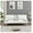 white, variant on sofa bed with Armrest two holders WOOD FRAME, STAINLESS LEG, FUTON SOFA PVC