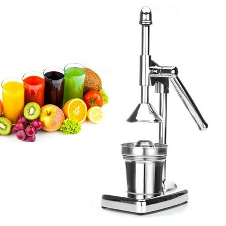 

Fichiouy Manual Fruit Juicer Citrus Press Orange Lemon Extractor Juice Squeezer with Cup Silver
