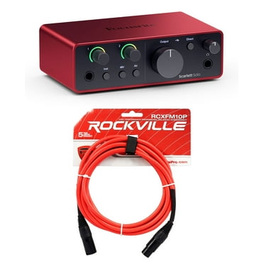 Focusrite Scarlett Solo 4th Gen Studio Recording USB Audio Interface   XLR Cable