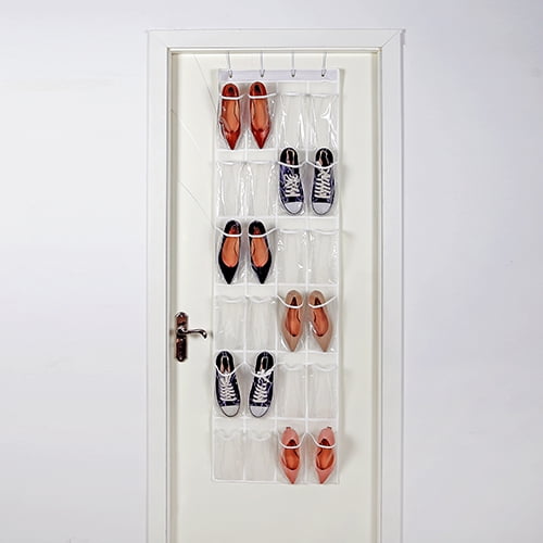 24 Pocket Shoe Door Hanging Organizer Rack 