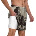 thumbnail image 2 of Balery Western Desert Cowboy Mens Swim Trunks Swim Shorts for Men Quick Dry Inseam Beach Shorts with Compression Liner Pocket-XX-Large, 2 of 9