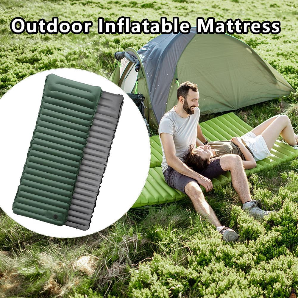 Camp Self Inflating Camping Mattress with Built-in Foot Pumpღ