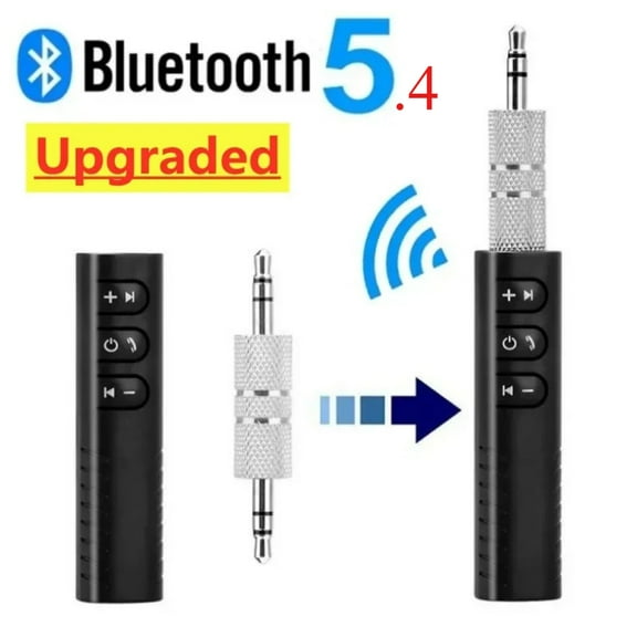 Car Bluetooth 5.4 Receiver 3.5mm 3.5 AUX Jack Stereo Music Audio Car Kit Transmitter Speaker Amplifier Wireless Adapter with Mic