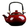thumbnail image 2 of kowaku Ceramic Teapot Ceramic Kettle 750ml Home for Boiling Hot Water Tea Maker for Camping Tea House Kitchen Tea Lovers Gift Hiking red, 2 of 9