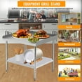 thumbnail image 2 of Kojooin Stainless Steel NSF Commercial Work Table with Adjustable Height Legs, 400 Lbs Capacity, 2" Edge Baffle, 2 of 7