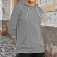 thumbnail image 2 of HongQid Women's Slim Fit Pullover Hoodie Lightweight Long Sleeve Kangaroo Pocket Basic Casual Sweatshirt, 2 of 7