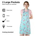 thumbnail image 4 of Hootek 3 Pack Aprons with Pockets, Waterproof Aprons for Women Adjustable Cooking Aprons for Women Kitchen Garden Salon, Green, 4 of 7