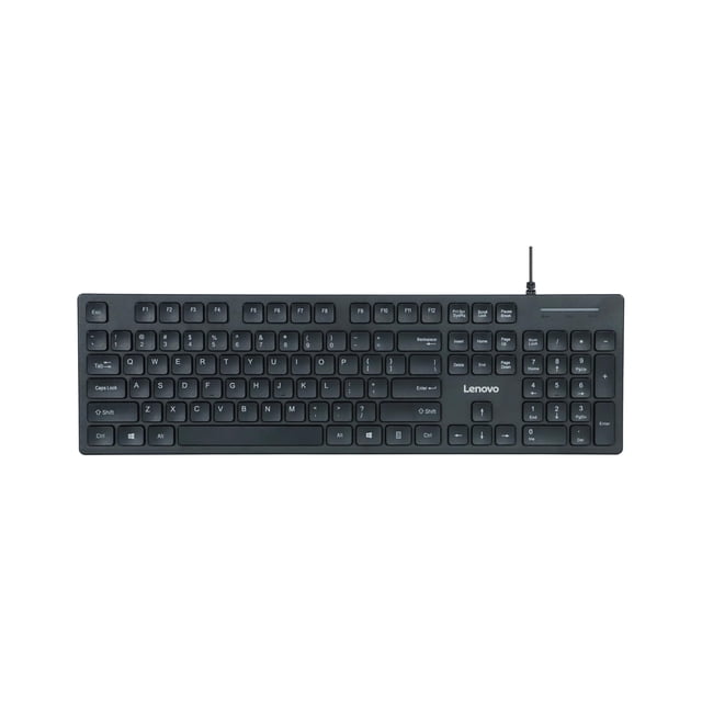Teclado Lenovo 305 con Cable USB-C Tamaño Completo Delgado Negro