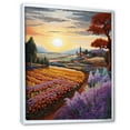 thumbnail image 2 of Designart "Sunrise Over The Countryside In Provence II" Countryside Floater Framed Wall Art Prints, 2 of 5