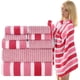 thumbnail image 4 of Juego de 8 Toallas de Terciopelo de Rayas Anchas, Toallitas de Baño Absorbentes, Juego de Toallitas para Adultos, 4 of 7