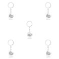 thumbnail image 2 of mmirethe Creative Teacher Keychain Heart-shape Key Chain Stainless Steel Chic Design Charms Pendants for Practical Gifts D1270-1 5Set, 2 of 6
