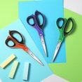thumbnail image 4 of LIVINGO Sharp Scissors Multipurpose Heavy Duty Shears Office 8.5” 3 Pack Purple Green Orange, 4 of 7
