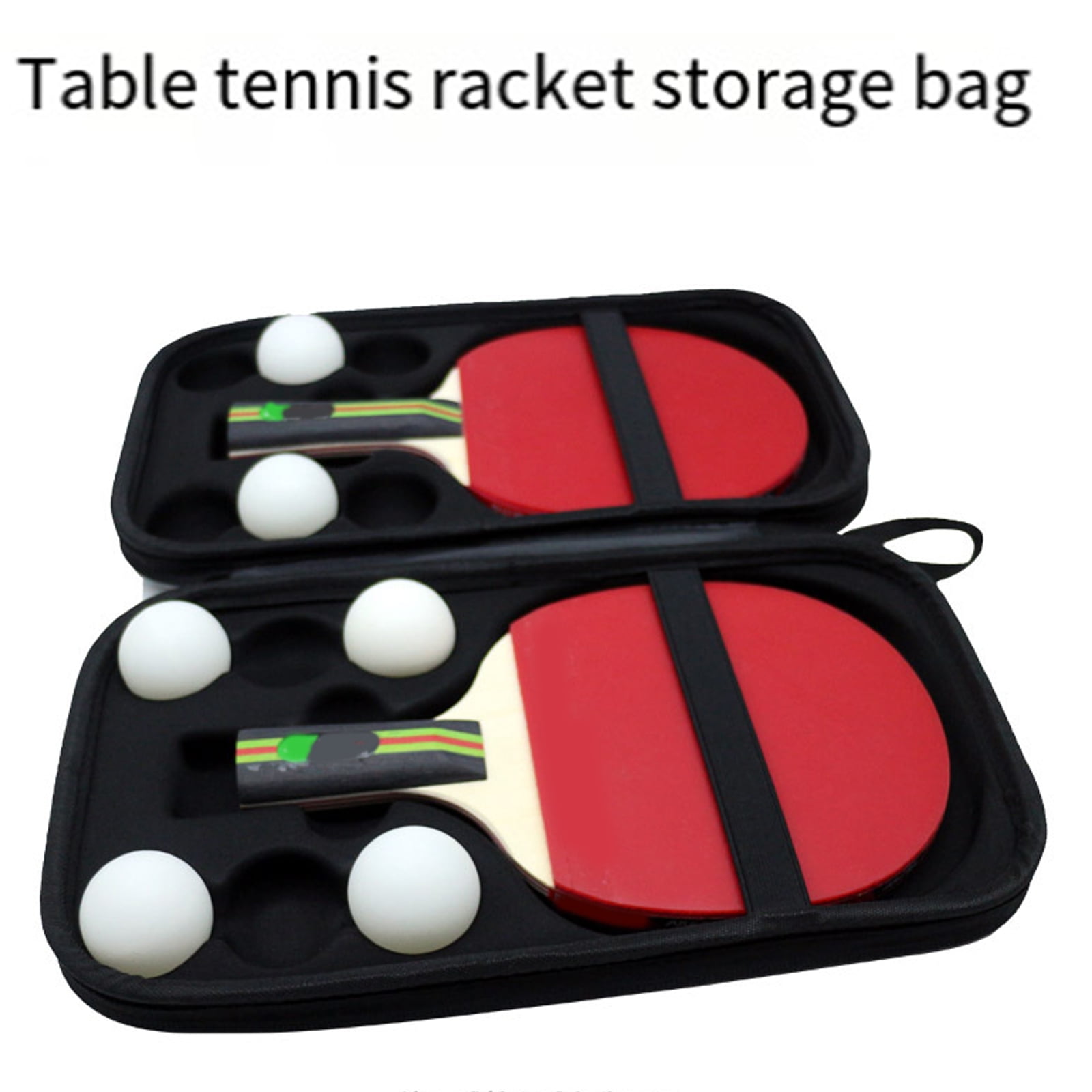 Table Tennis Paddle Storage Case Water Resistant Tennis Racket Holder with Ergonomic Handle For Sports Travel