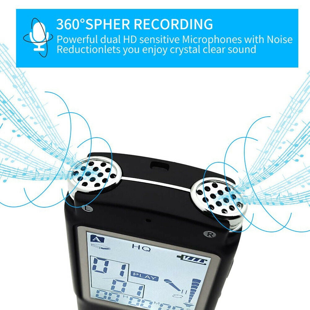 32GB Voice Activated Recorder, Small Recording Devices Recording Voice Recorder MP3 Player for Lecture, Meeting, Interview