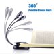 thumbnail image 2 of 2 luces LED para atril con clip, lámparas de lectura de doble brazo para libros en la cama, clip ajustable de 360 ​​grados, 2 of 5